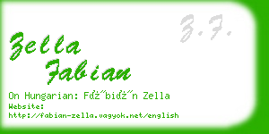 zella fabian business card